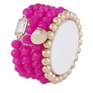NEW Hot Pink and Gold charm bracelet
